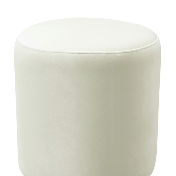 Furniture Edit Opal Cream Velvet Ottoman with Gold Base