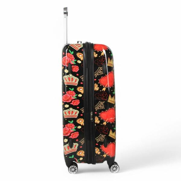 Snowball Strong Expandable Hard Shell Dual 4 Wheel Suitcase Set Print Luggage Cabin Travel Bag