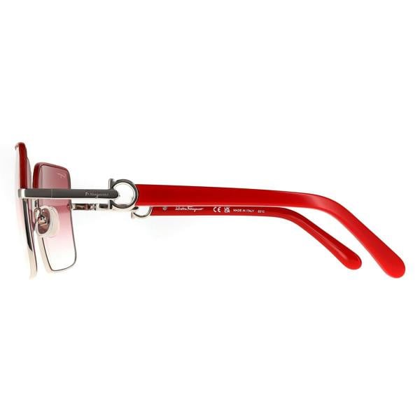 Salvatore Ferragamo Sunglasses SF302SL 049 Silver Red Red Gradient
