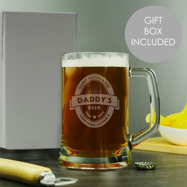 Personalised Memento Company Personalised Beer Label Pint Stern Tankard