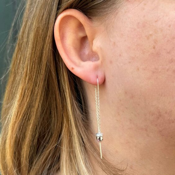 Reeves & Reeves Falling Oak Leaf & Acorn Earrings