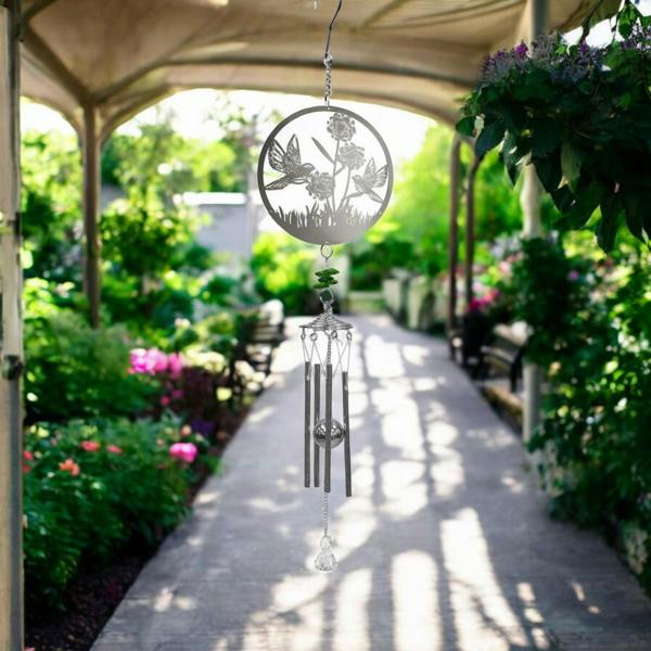 EDH Door Hardware Bird Stainless Steel Hanging Wind Chime, Outdoor Garden Décor,Soothing Wind Bell with Nature-Inspired Design