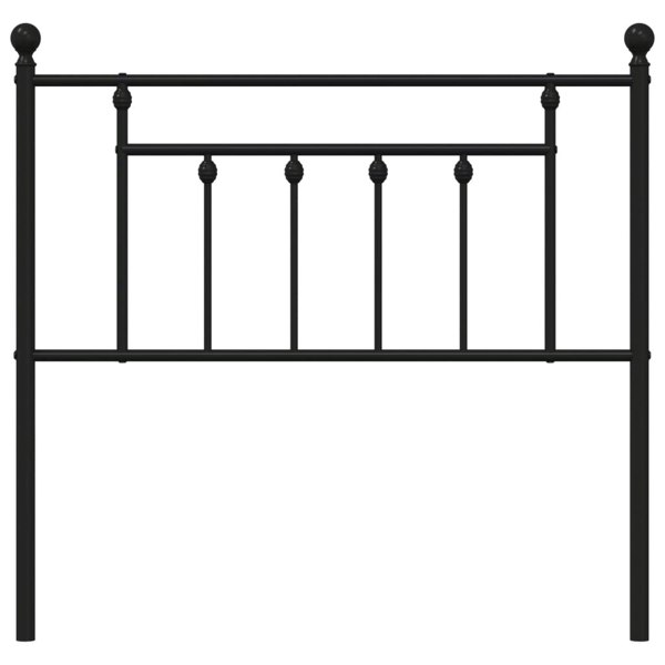 Berkfield Metal Headboard Black 90 cm