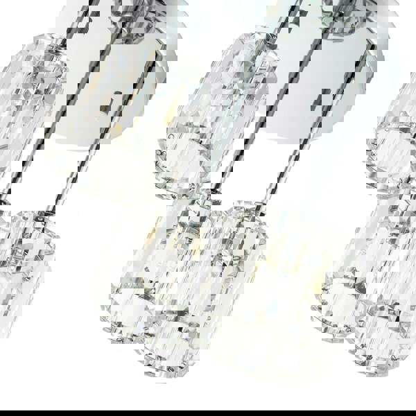 Modern Triple Level Chrome Ceiling Light with K9 Crystal Glass Shades Image 4