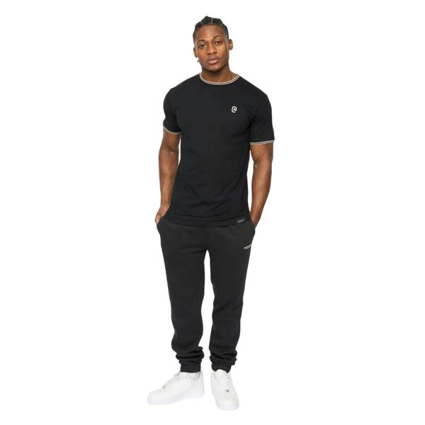Crosshatch Mens Preece Jogging Bottoms - Black - 