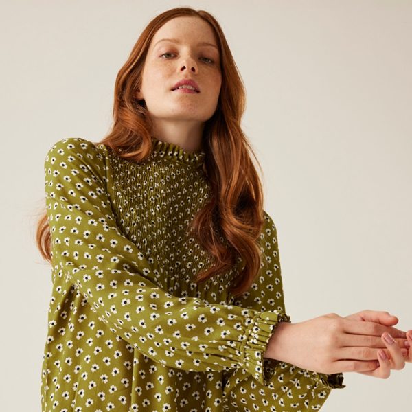 Regatta Women's Orla Kiely Clover Winter Blouse - Olive