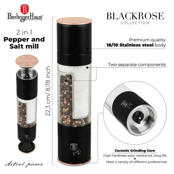 Berlinger Haus 2in1 pepper and salt mill Berlinger Haus BH8553 Black Rose