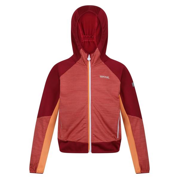 Regatta Childrens/Kids Prenton II Hooded Soft Shell Jacket - Mineral Red/Rumba Red - 