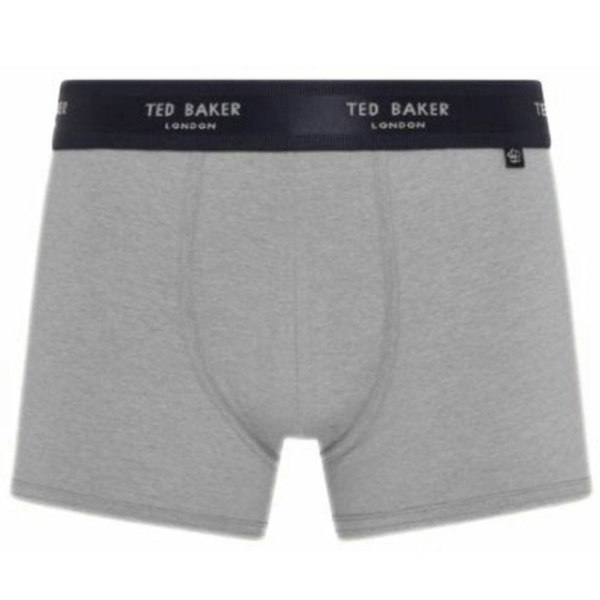 Ted Baker 3-Pack Coloured Boxer Trunks, Navy/Blue/Grey