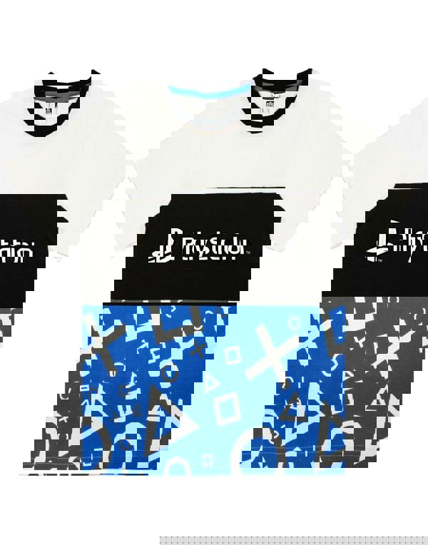 PlayStation Boys Black Logo Controller Symbols Print Short Sleeve Short Leg Pyjama Set [dis]