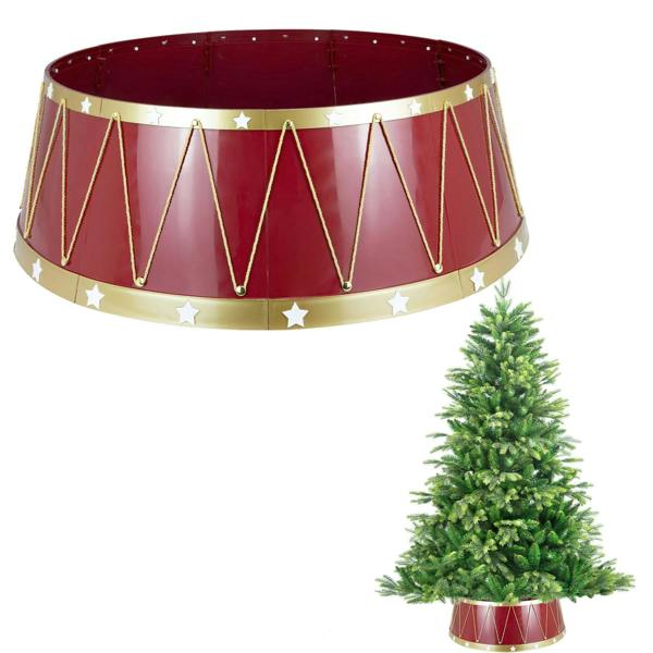 25.6 to 28.4 Inch Drum Christmas Tree Collar Foldable Base Cover for a Neat Festive Finish image 6