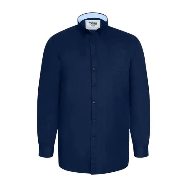 Duke Mens D555 Richard Oxford Kingsize Tall Long-Sleeved Shirt - Navy - 