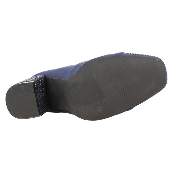 Spot On Ladies Spot On Diamante Heel And Toe Cap Court Shoes  F90138