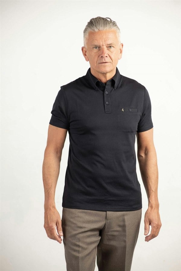 Gabicci V00GX18 Mens Ladro Jersey Polo Shirt Gabicci Vintage - NAVY