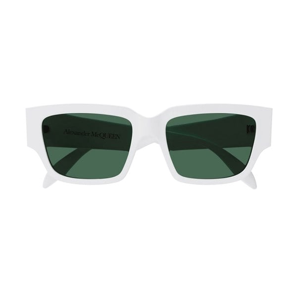 Alexander McQueen rectangular sunglasses in a white frame