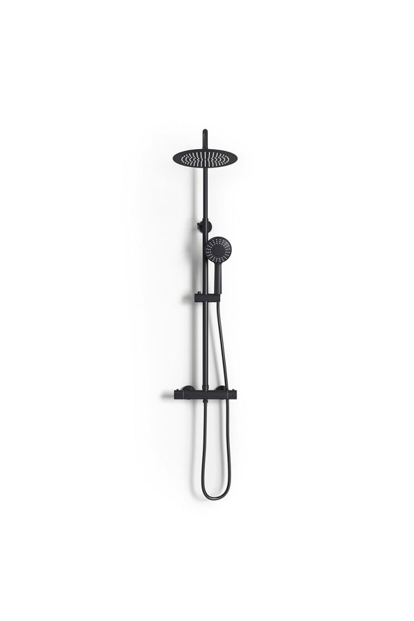Living and Home Stainless Steel Wall Mount Triple Function Shower Faucet Set Bathroom