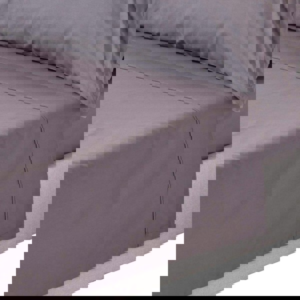 HOMESCAPES Crisp & Cool 200 TC Egyptian Cotton Percale Flat Sheet