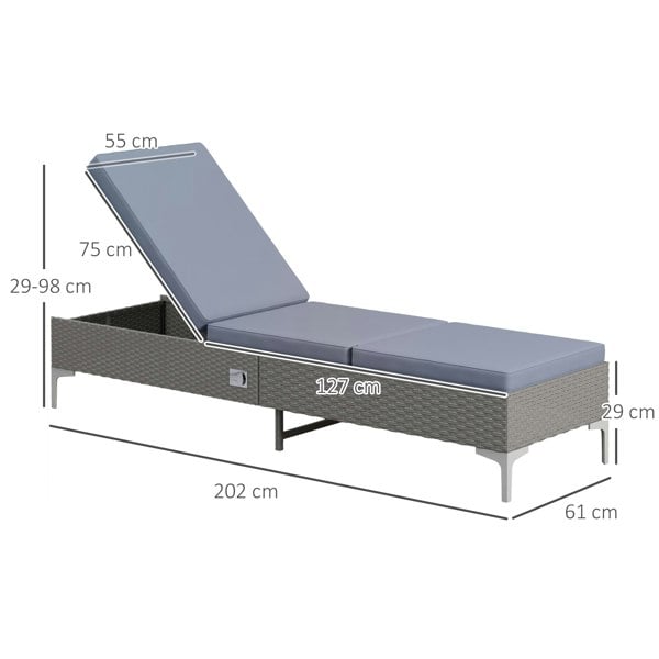 Rattan Sun Lounger