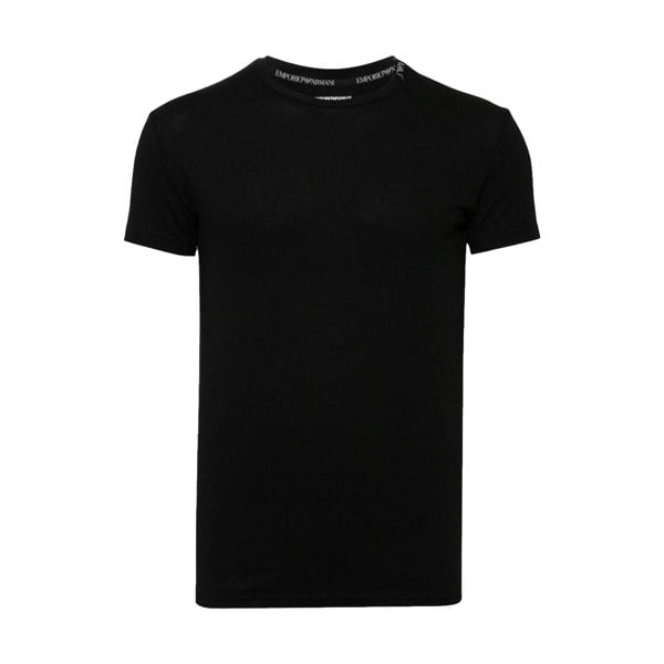 Emporio Armani Iconic Lounge Stretch Piquet T-Shirt Black