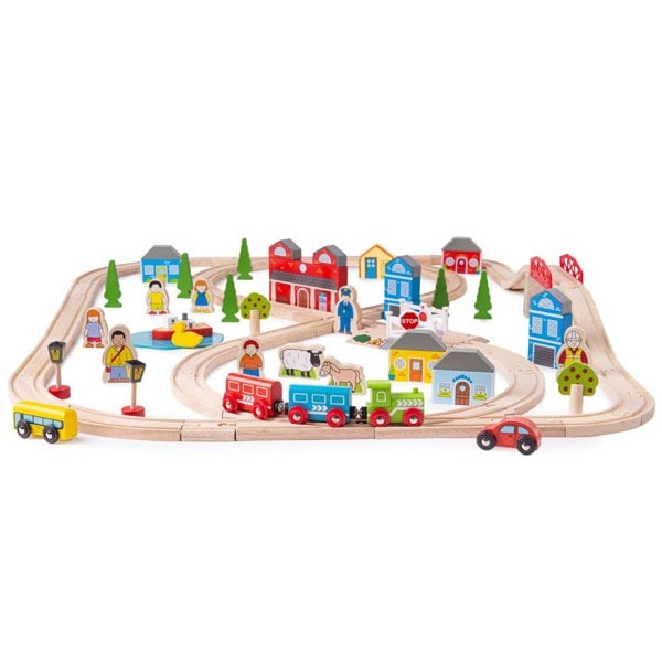 Bigjigs Rail BJT015 Town and Country Train Set