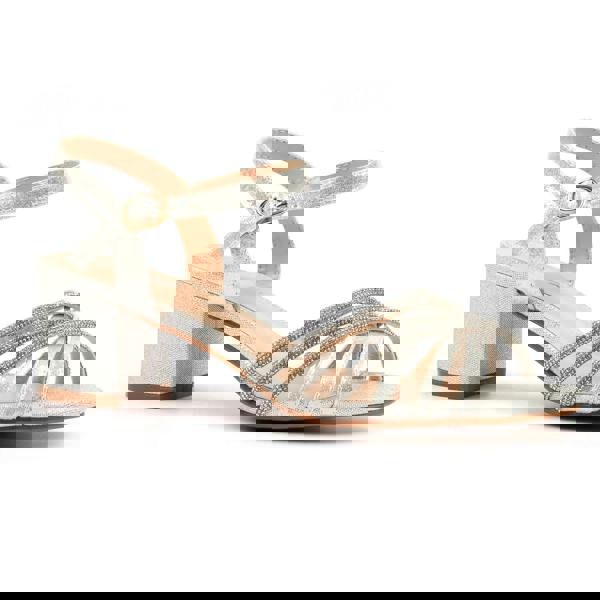 Lunar Womens Imani Block Heel Sandals - Silver