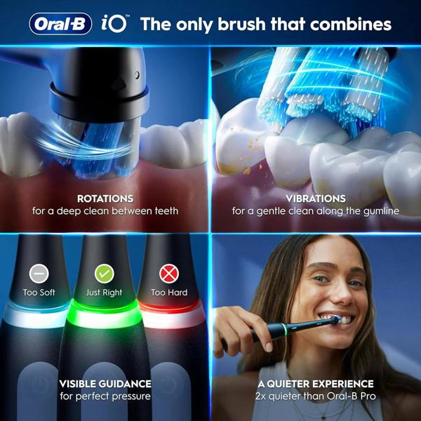 Dyzi iO5 Electric Toothbrush Pressure Sensor & Cleaning Modes Travel Case