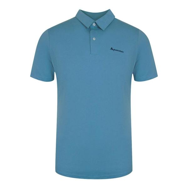 Aquascutum Active Cotton Polo Dry-Fit Avio Blue Polo Shirt
