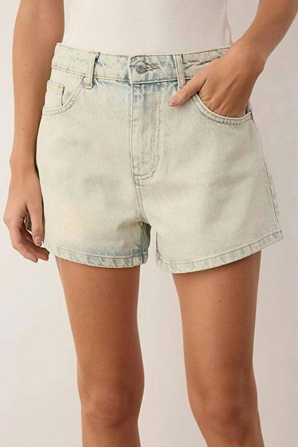 WOVCOR High Waist Mini Denim Shorts