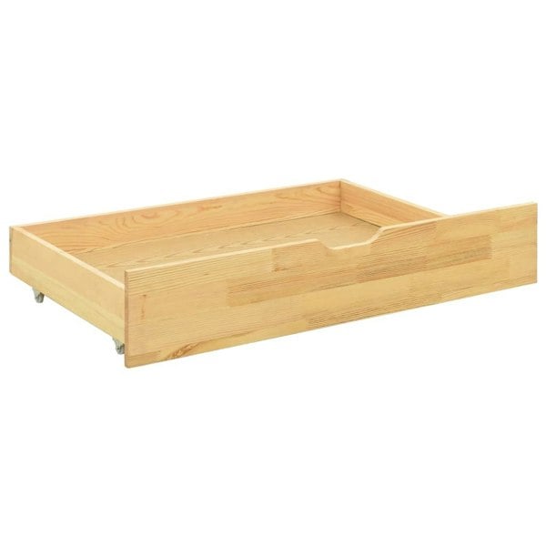 Berkfield Bed Frame with 2 Drawers Solid Pine Wood 90x200 cm