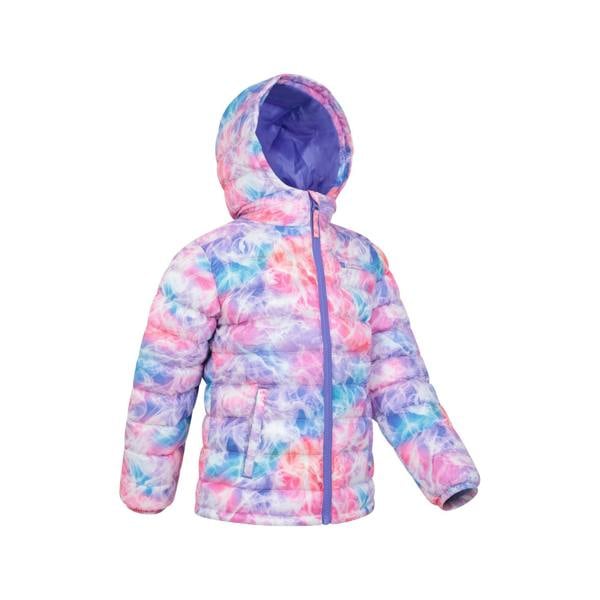 Mountain Warehouse Childrens/Kids Seasons Tie Dye Padded Jacket - Bright Pink - 