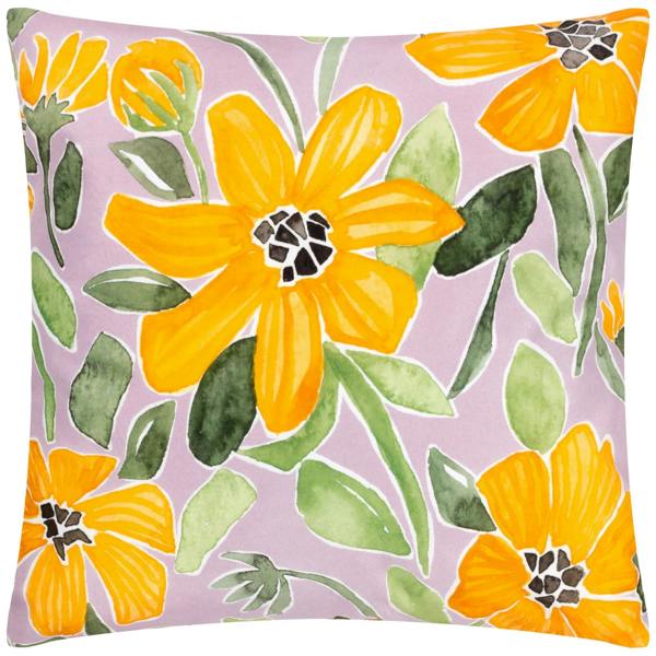 Wylder Flowers Outdoor Cushion Cover - Orange/Lilac - 