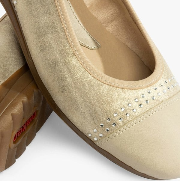 Rieker L9353-62 Womens Shoes - Beige