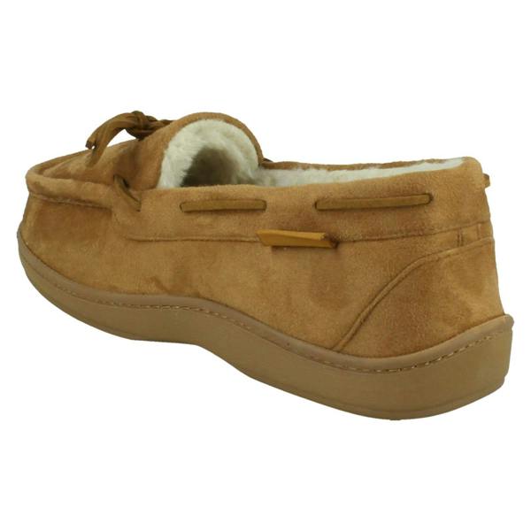 Padders Mens Padders Memory Foam Wide Slippers Cayenne