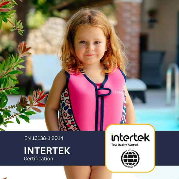 Limmys Premium Neoprene Swim Vest - Pink Windmill