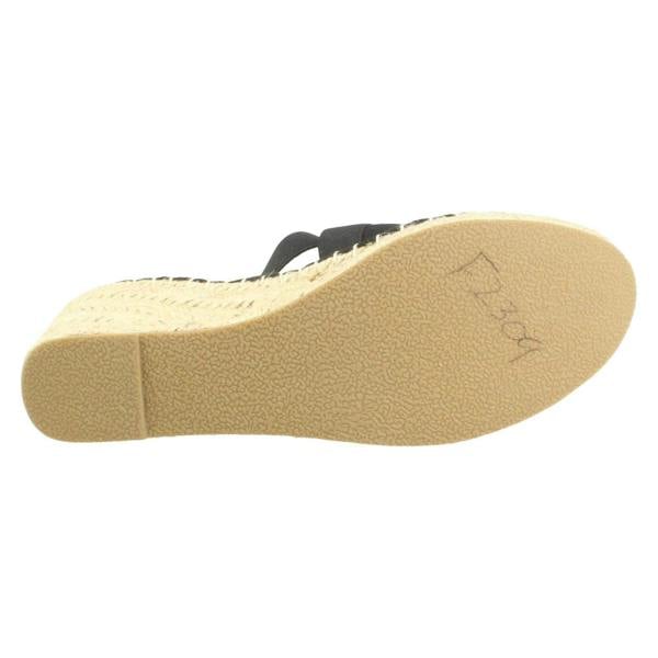 Savannah Ladies Savannah Casual Wedge Heeled Wide Fit Slip On Sandals F2310