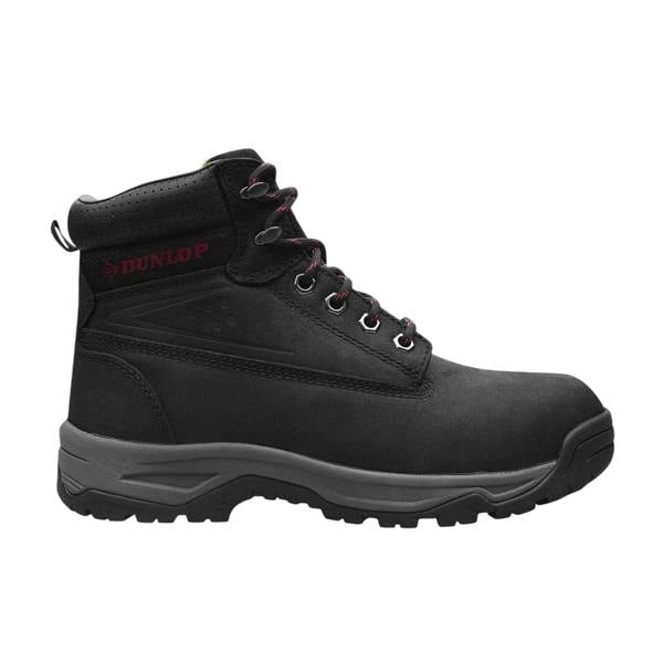Dunlop Womens/Ladies Nubuck Steel Toe Cap Safety Boots - Black - 