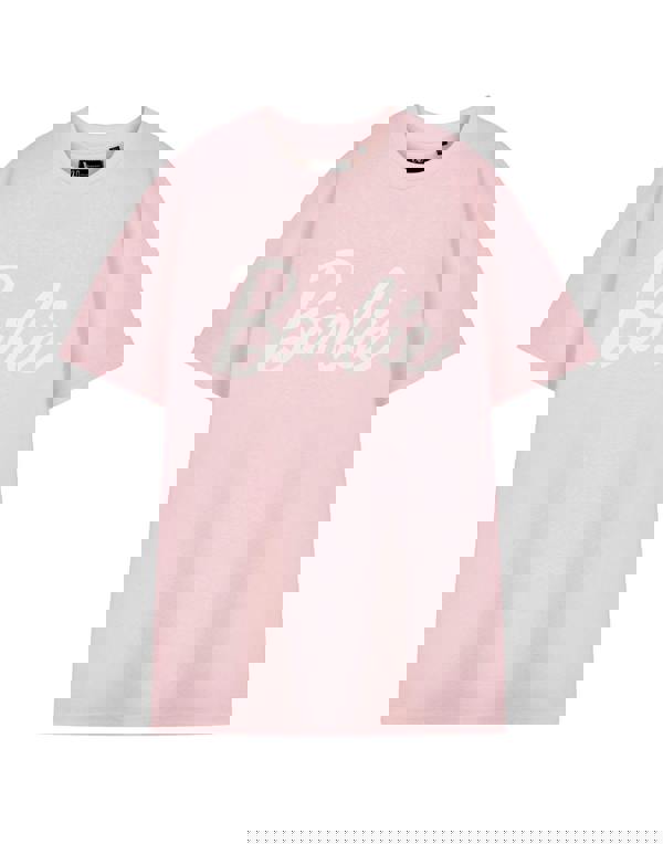 Barbie Womens Pink White Logo Short Sleeved T-Shirt