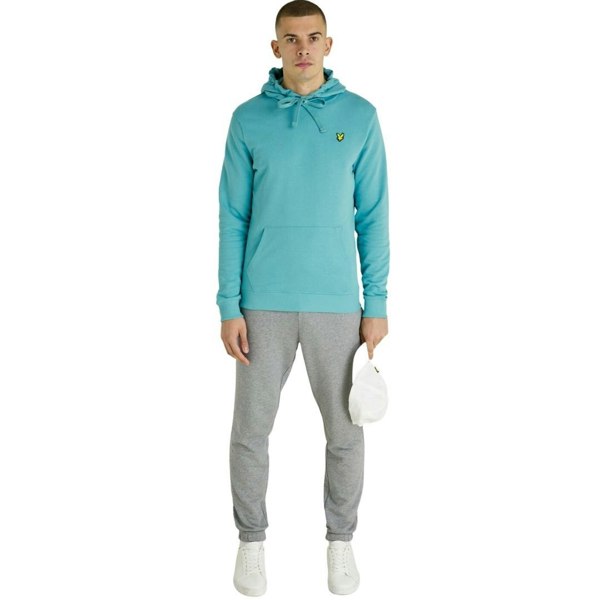 Lyle & Scott Branded Pull-over Hoodie - Alpine Sky