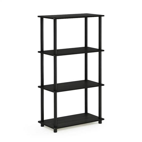 WALPLUS Turn-N-Tube 4-Tier Multipurpose Shelf Display Rack, Espresso/Black perfect for organized storage and display