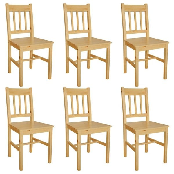 Berkfield Dining Chairs 6 pcs Pinewood