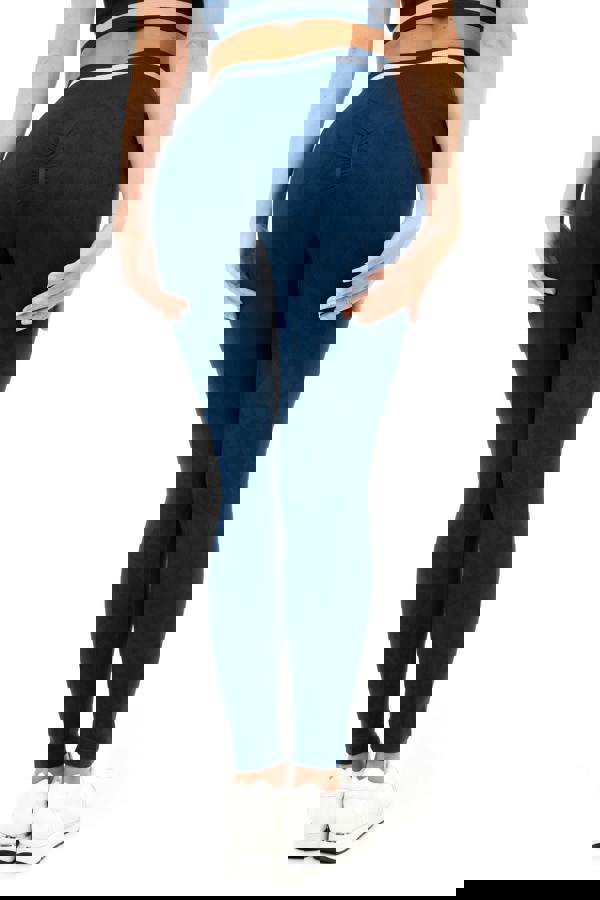 Smart Living Women's Leopard Print High Waisted Seamless Leggings - Navy