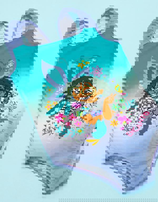 Disney Encanto Girls Blue Mirabel Madrigal 1 Piece Swimming Costume