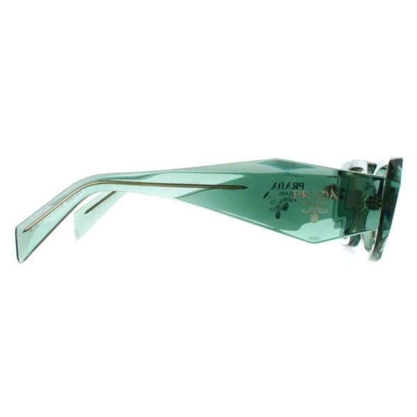 Prada Sunglasses PR17WS 11R10E Transparent Sage Green Mirror Internal Silver