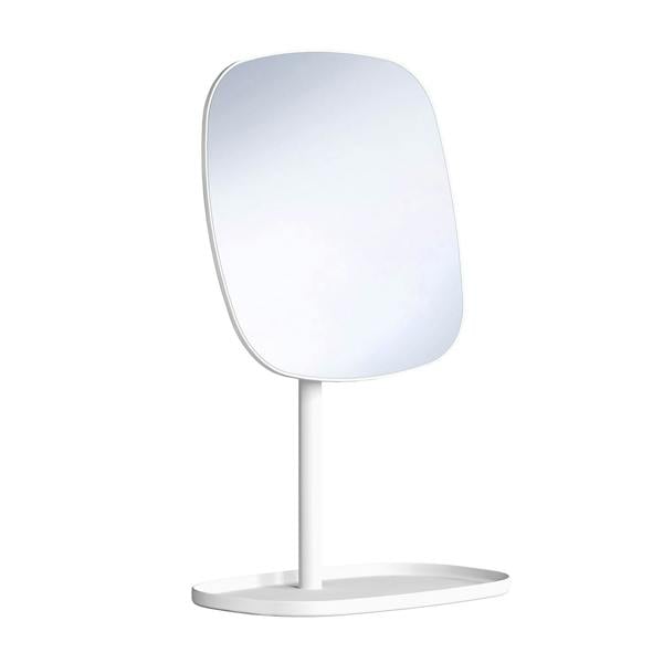 Matt white freestanding mirror
