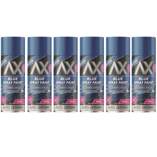 Auto Extreme 6X Auto Extreme Blue Gloss Spray Paint 400ml
