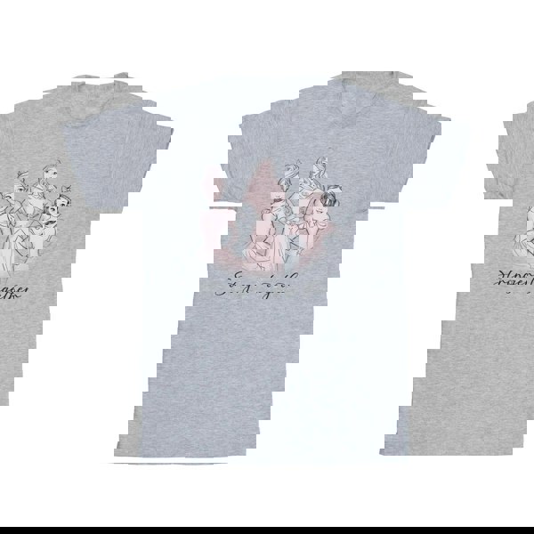 Disney Mens Princesses Stronger Together T-Shirt - Sports Grey