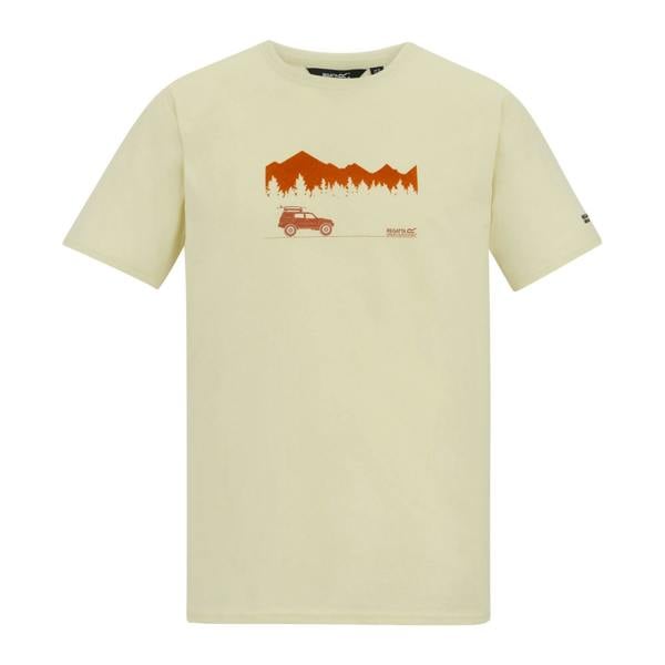 Regatta Mens Cline IX Wilderness T-Shirt - White Stone