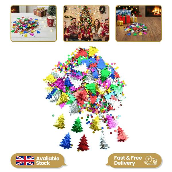 Green Christmas Snowflake Confetti Table Scatter, 14g Pack for Cards, Gifts and Party Decorations image 9