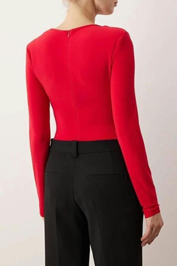 WOVCOR Knit Bodysuit with Cut-Out Detail