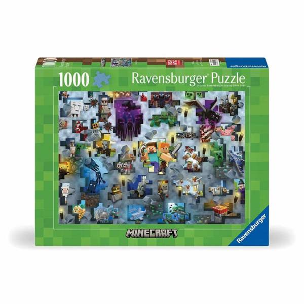 Minecraft Ravensburger, Minecraft Mobs Jigsaw, Jigsaws & Puzzles, Entertainment, Gift